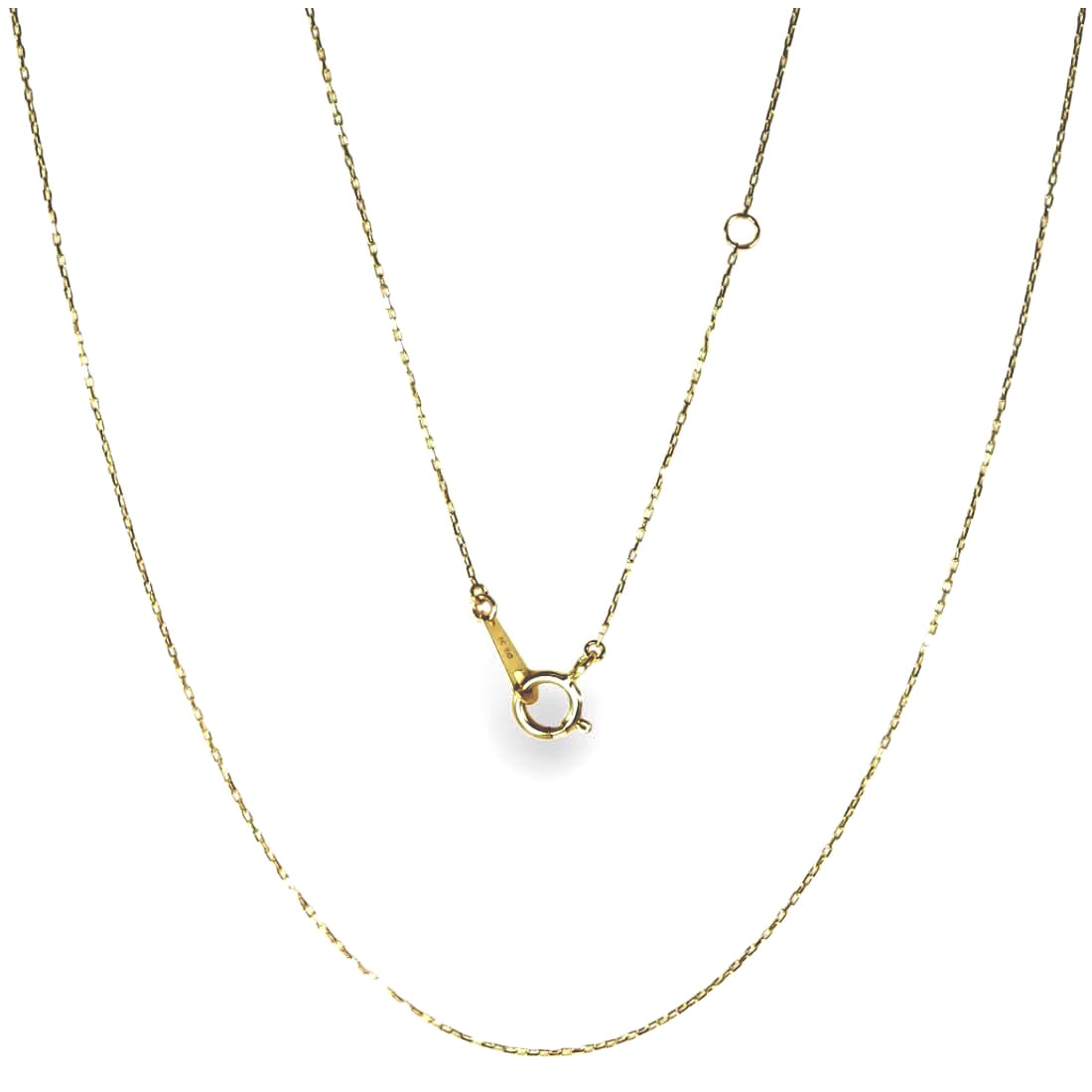 10金（K10）ネックレス チェーン 小豆（アズキ）デザイン シンプル繊細45cmサイズ少し長め1107