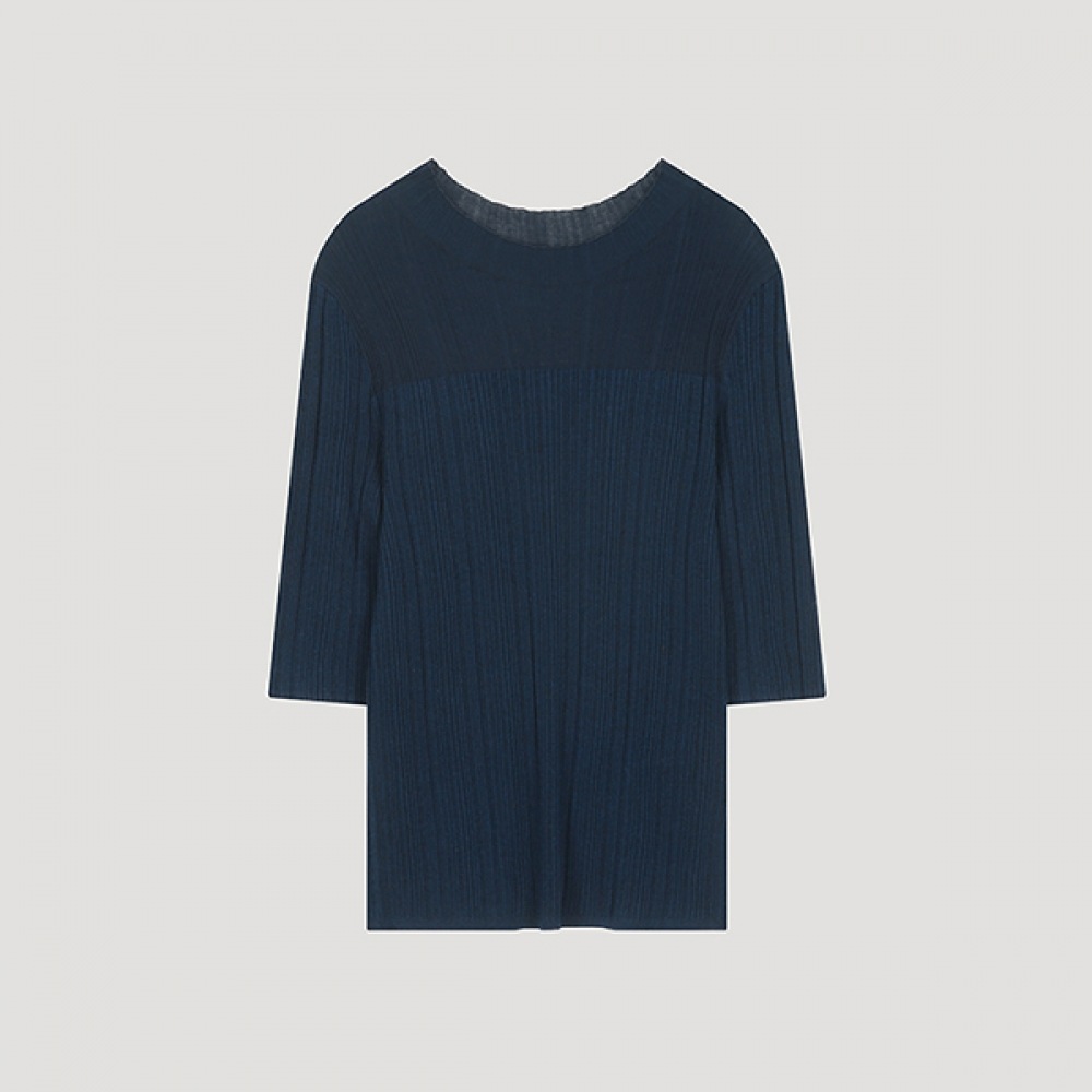 (Shes Miss) リブ付きハーフスリーブニット_SSKPOO32060_TG