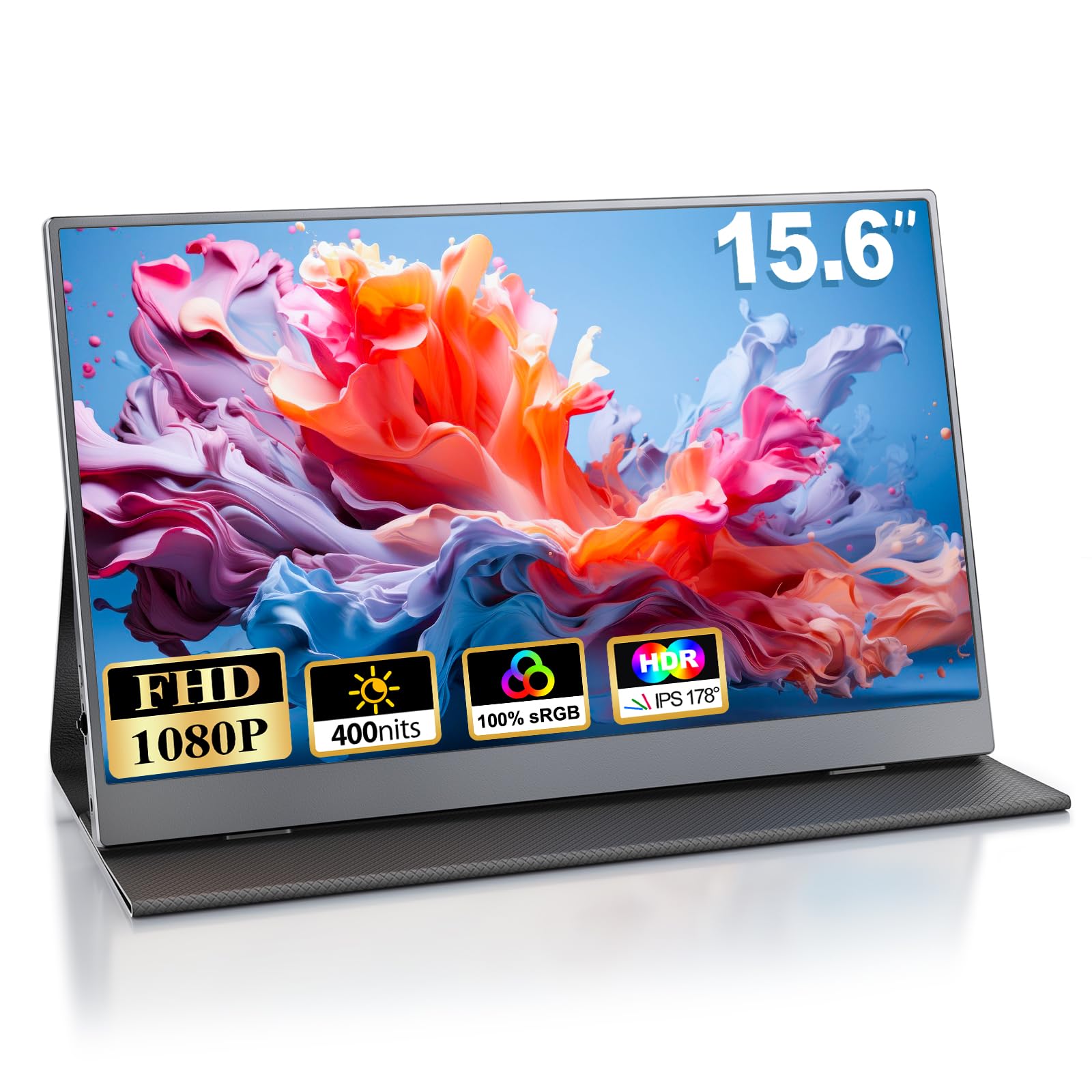 CUIUIC モバイルモニター 15.6インチ モバイルディスプレイ ポータブルモニター 1080P ゲーミングモニター スイッチ用 非光沢IPSパネル 1920x1080 FHD モニター 持ち運び