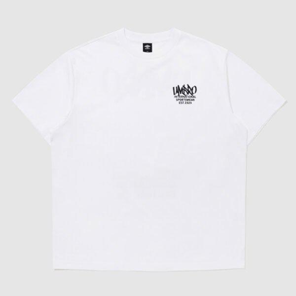 コンクリートブルームローズグラフィティ半袖Tシャツ UR223CRS56 WHT