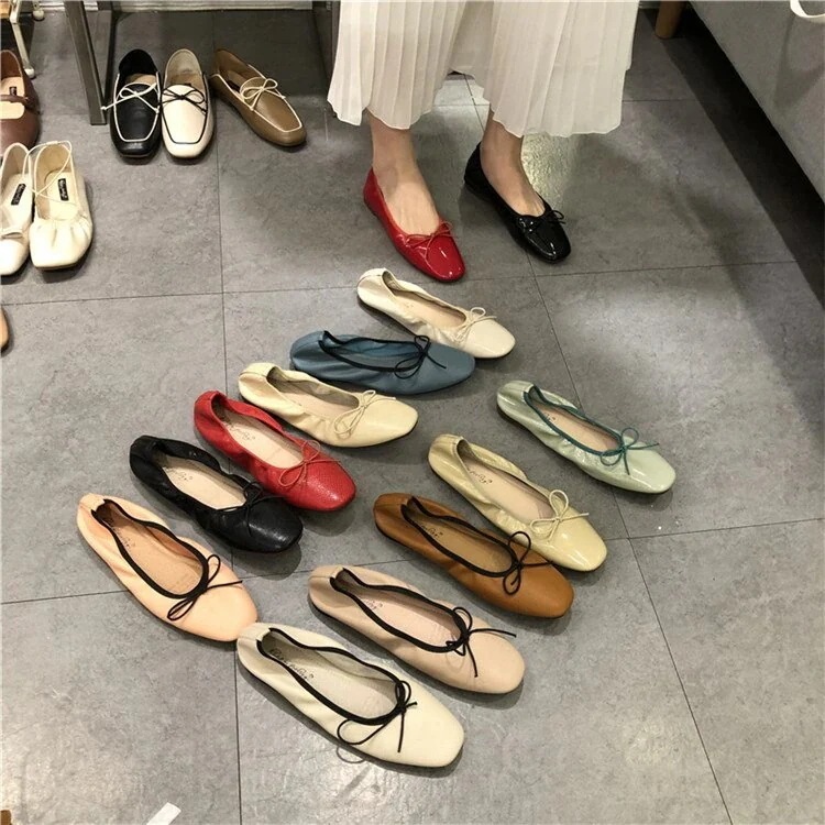 独特なシルエットに魅了される スタイル 滑り止め sweet系 蝶結び 浅い口 フ