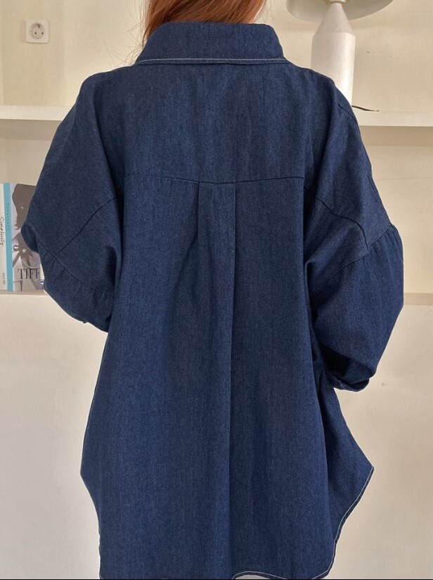 トップス シャツ 袖あり 長袖 襟付き 前開き デニム ブルーデニム かわいい 大人可愛い きれいめ シンプル カジュアル 大人 おしゃれ お洒落 こなれ感 無地 春 夏 秋 冬 オールシーズン