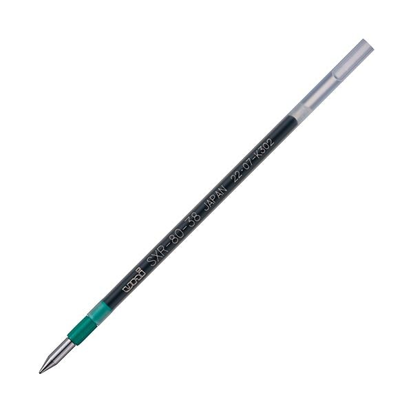 （まとめ） 三菱鉛筆 油性ボールペン替芯紙製パッケージ 0.38mm 緑 ジェットストリーム多色多機能用 SXR8038K.6 1セット（10本） (10セット)