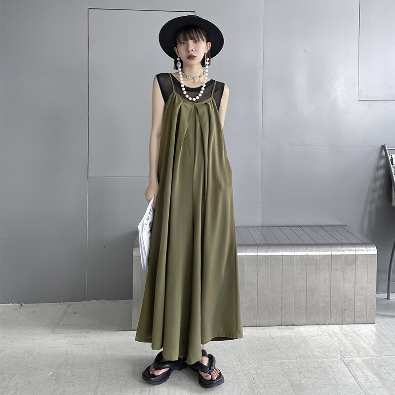 ワイドパンツワイドパンツテーパードパンツガウチョパンツオールインワン日系プリーツワイドパンツゆったりフレアパンツ接触冷感ボトムスひんやりボトムスLFZ195