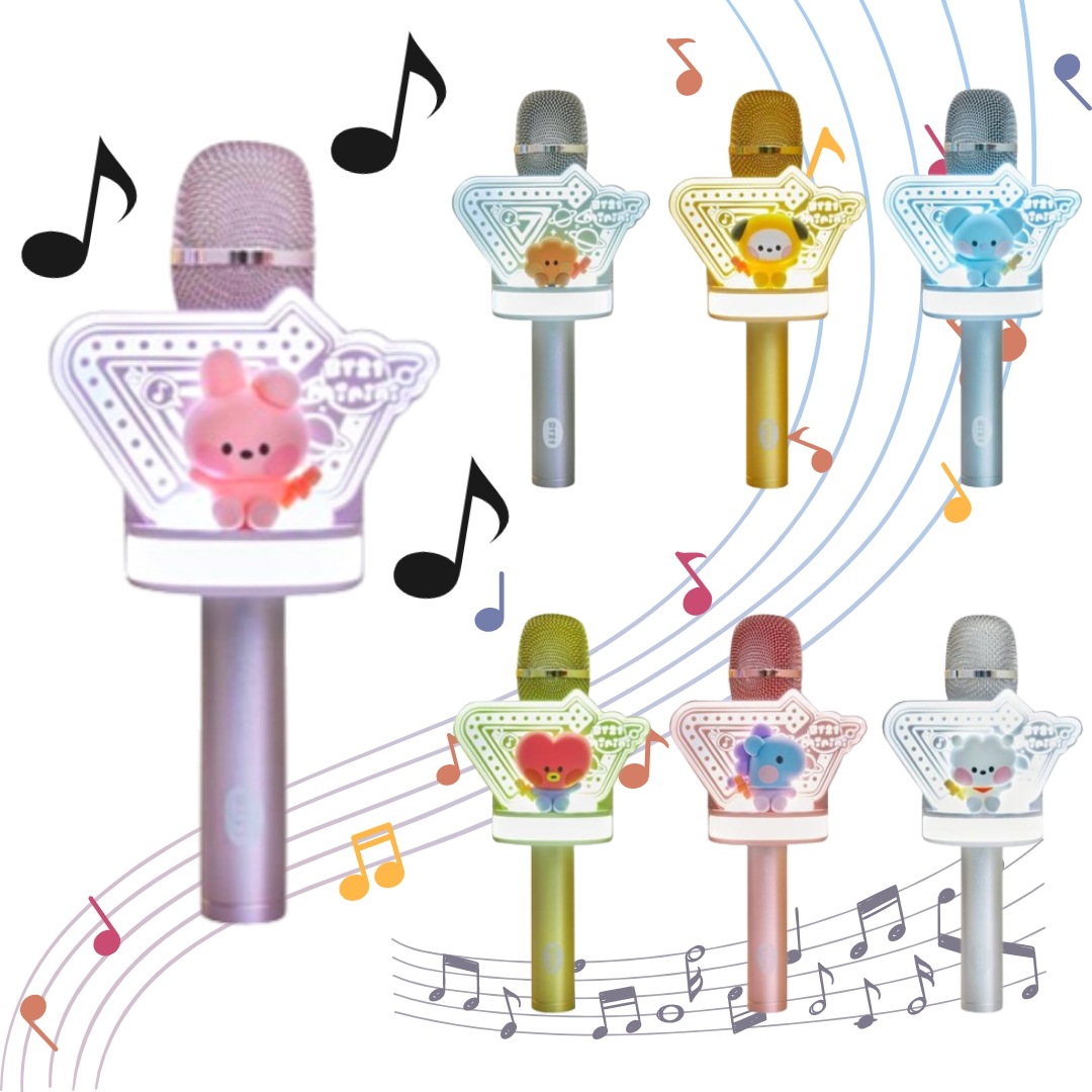 大人気の韓国製カラオケ Bluetoothワイヤレスマイク キャラクター かわいい C-TYPE 充電