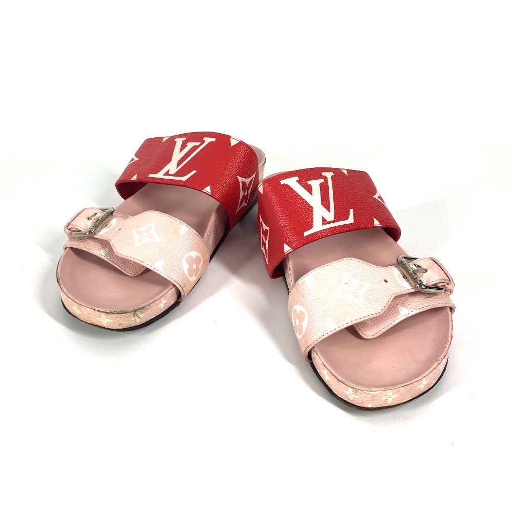 サンダル モノグラム 靴 シューズ フラット ペタンコ レザー ピンク 23,925円