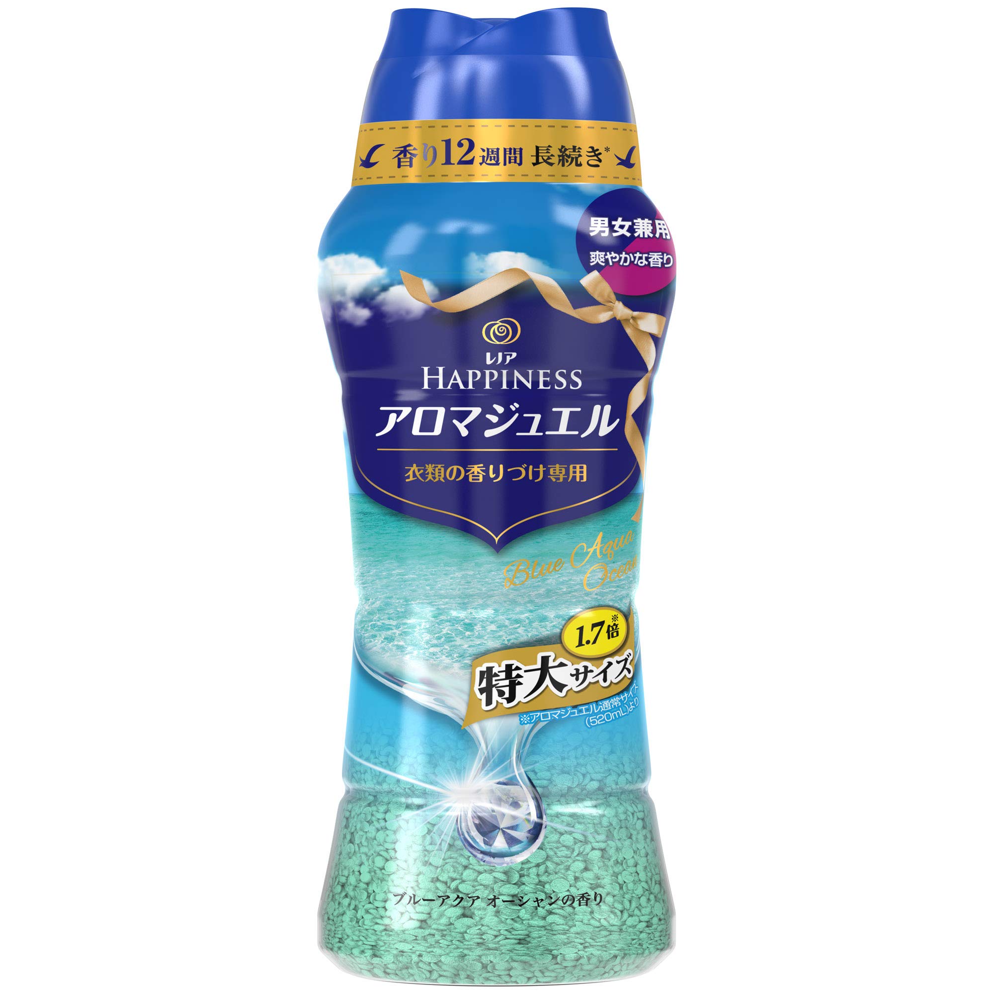 レノア ハピネス アロマジュエル ビーズ 衣類の香りづけ専用 ブルーアクアオーシャン 本体 特大 885mL