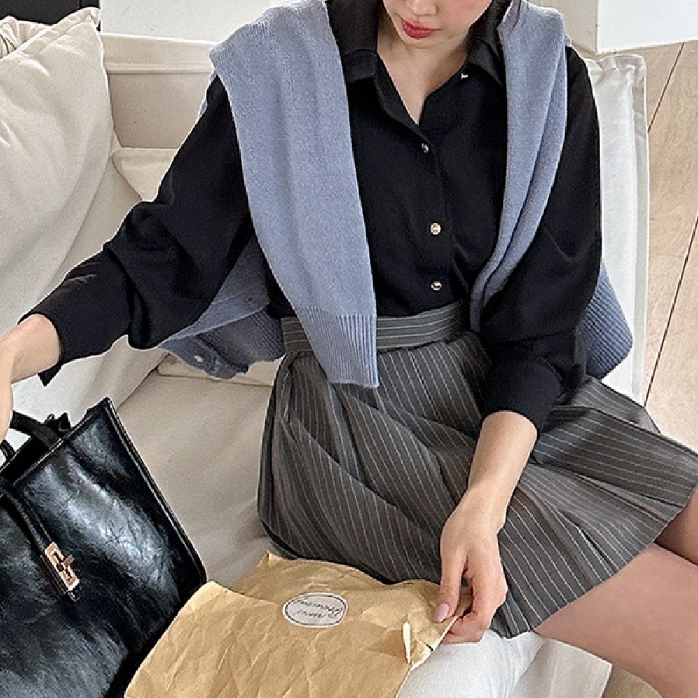 [イーブレットバイJSTYLE] イーブレットボモダインダブルカラーブラウス Jスタイル