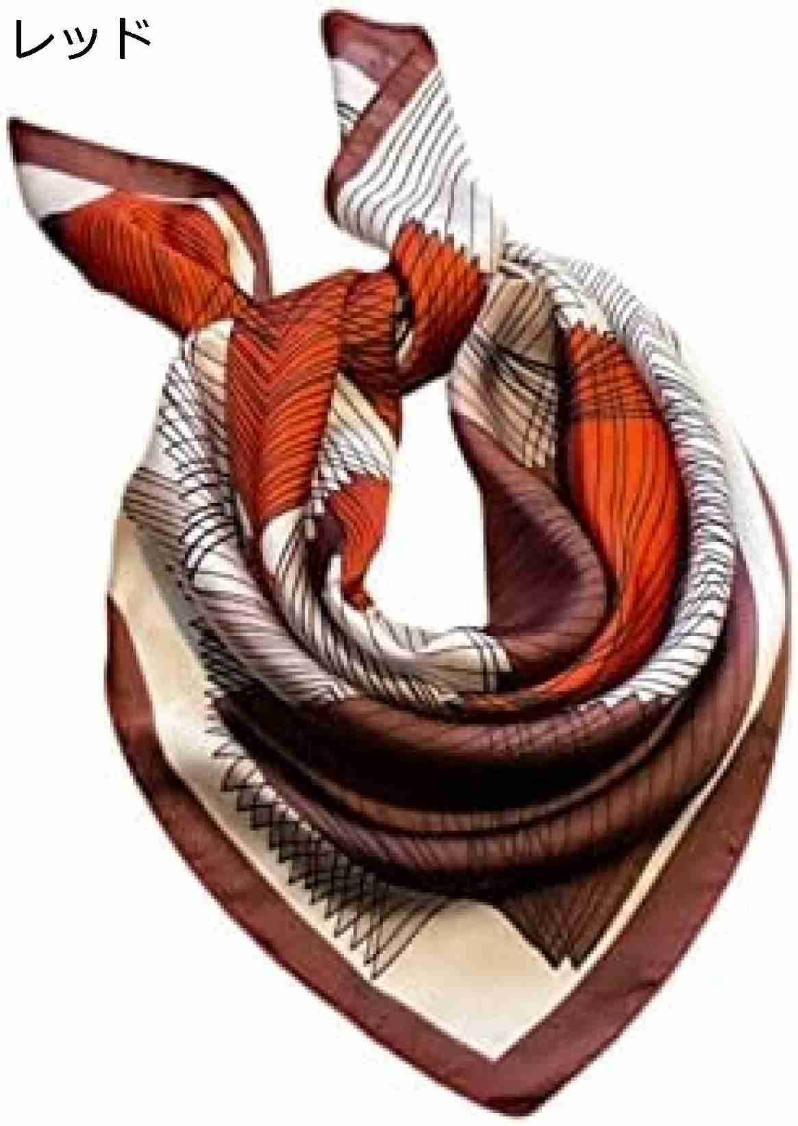 【20%OFFクーポン～】スカーフ ネッカチーフ 風 正方形 70cm 幾何学的 イエロー おしゃれ カジュアル リボン スカーフ ヘアバンド 髪飾り バッグ飾り 通勤 紫外線対策 春秋 小物 プレゼ