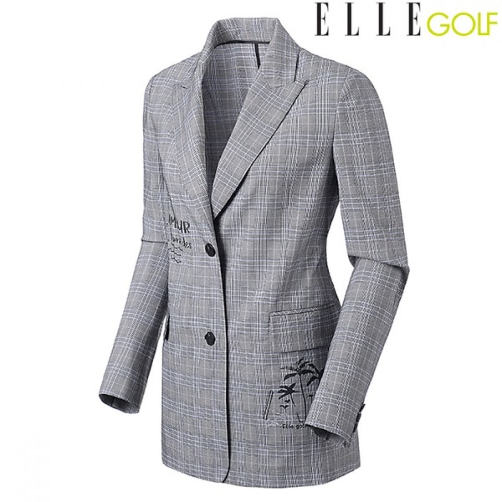 (エルゴルフ) レディースチェック柄ジャケット_6G21202