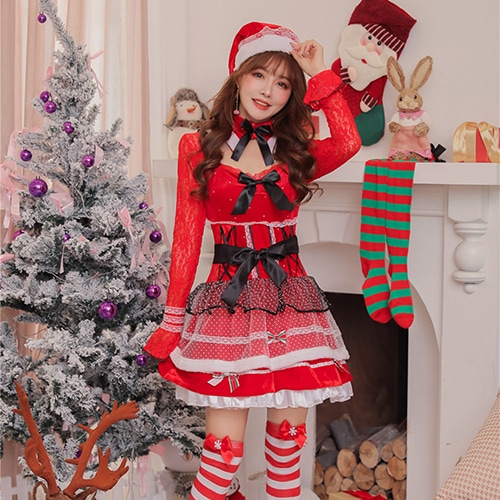クリスマス コスプレ 衣装 学園祭 仮装 コスチューム ワンピース 可愛い 文化祭 かわいい 大きいサイズ レディース 大人 定番 cos イベント 女子会 パーティー 忘年会 舞台