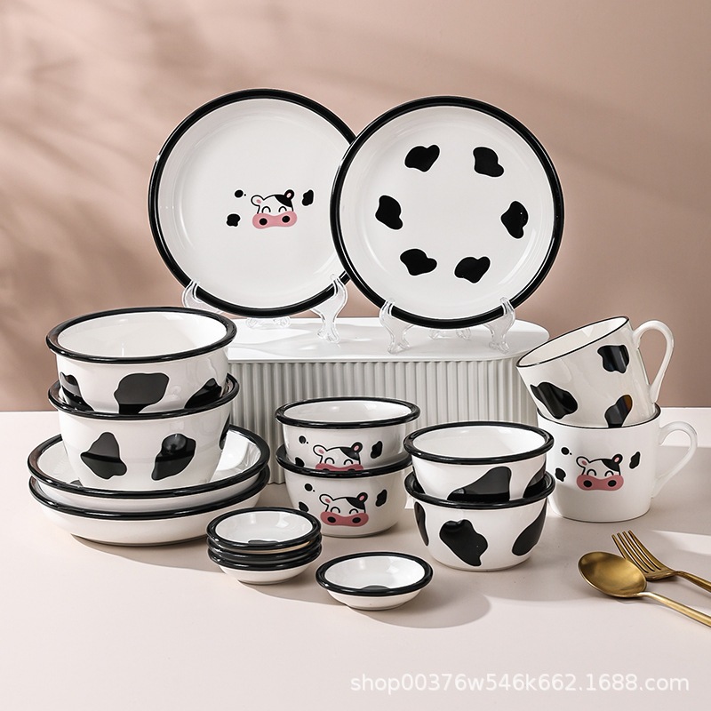 どんぶり食器セット どんぶりお皿 家庭用 牛乳 牛丼 プレート 新築祝い 食器 茶碗セット 母の日 母の日-0008326