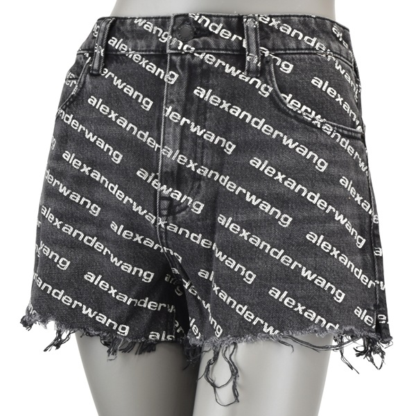 ALEXANDER WANG アレキサンダーワン BITE DENIM SHORTS/総柄 デニムショート パンツ/4DC1214896 060