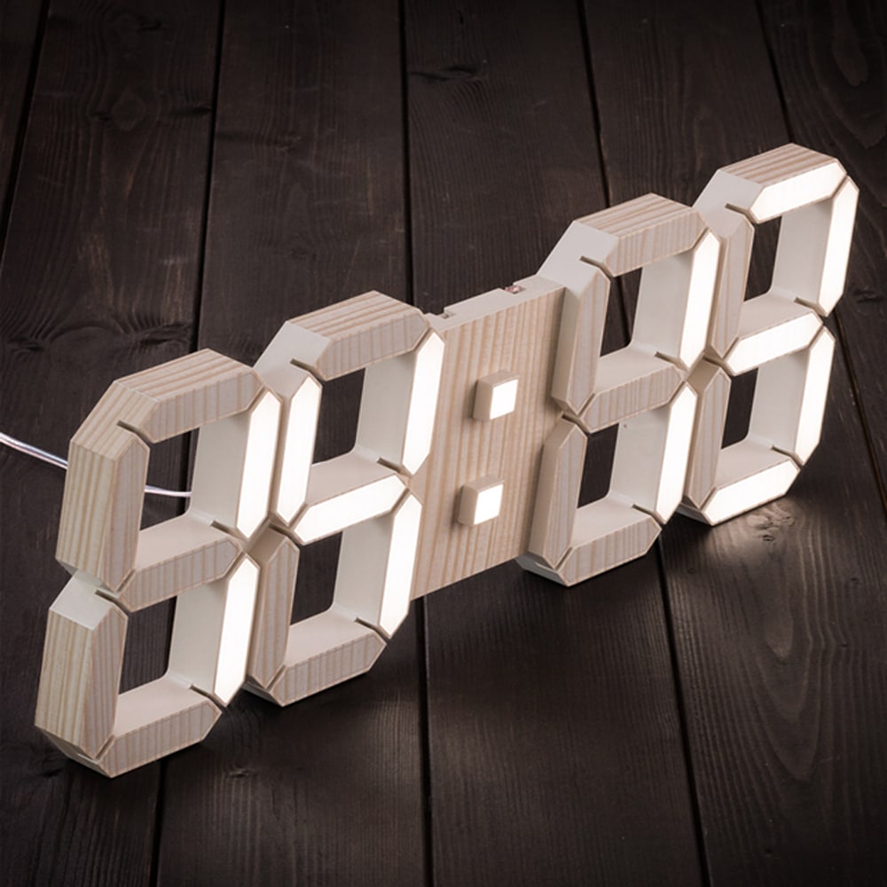 プレート3D LEDウォールクロック38cm /good design/クイック配送