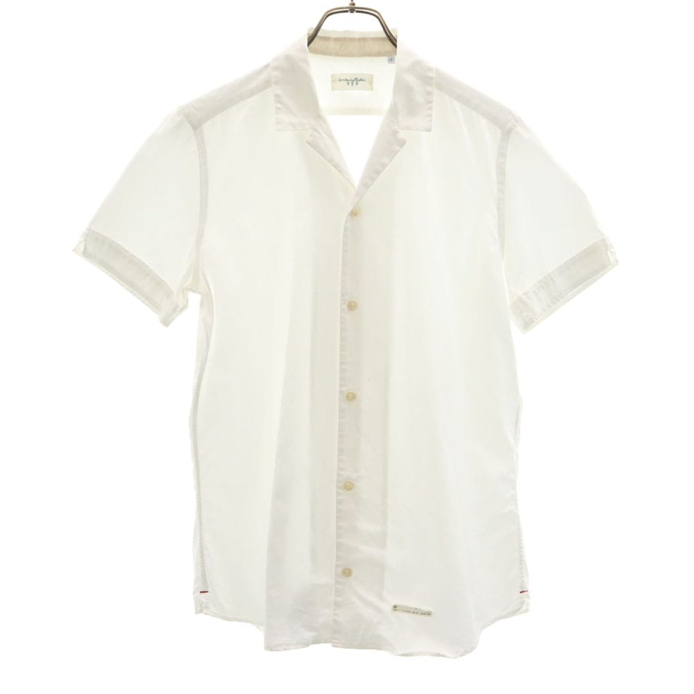 ティントリアマッティ イタリア製 半袖 オープンカラーシャツ S ホワイト TINTORIA MATTEI 954 メンズ