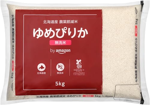 by Amazon【精米】北海道産 無洗米 ゆめぴりか 5kg 農薬節減米 (Happy Belly) 令和6年産