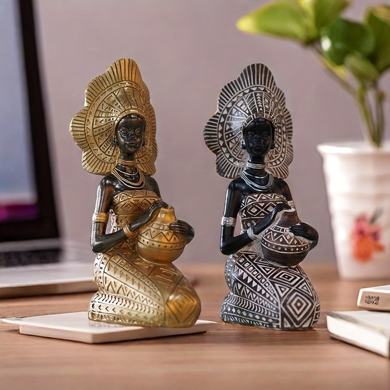 オブジェ アフリカ エキゾチック エスニック エレガント おしゃれ かわいい インテリア 置物 オーナメント プレゼント ゴールド 4-7
