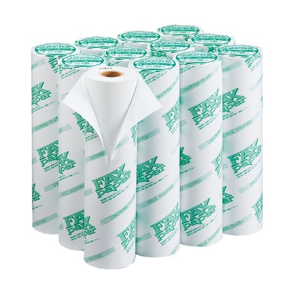 （まとめ）感熱FAXロール紙 A4幅210mm長さ100m 芯内径1インチ 表発色 ON-1011 1箱（6本）3セット