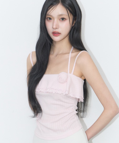 【ILLIGO】 ROSE RUFFLE SLEEVELESS PINK 正規品