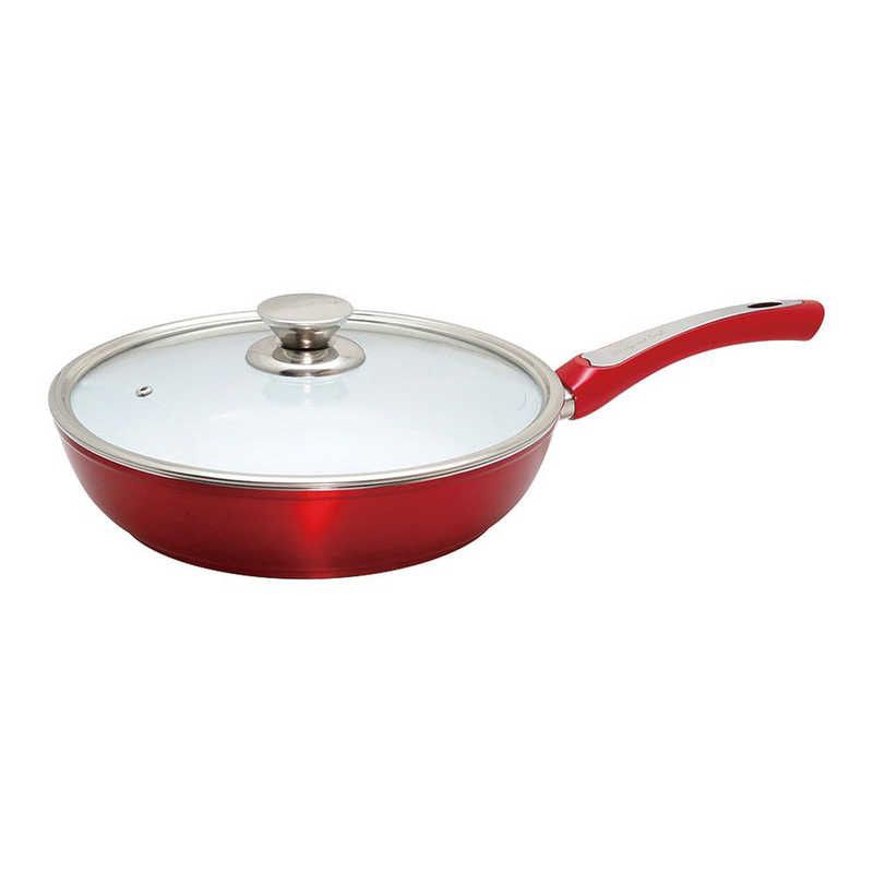 日本洋食器　D＆S シャイニーセラミックフライパン 28cm ガラス蓋付　ASYI103