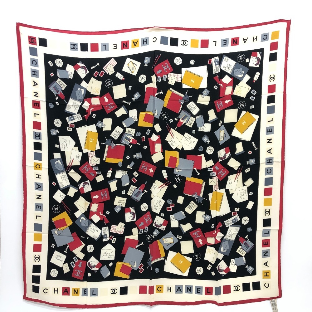 スカーフ マルチデザイン ココマーク No.5 アパレル 大判 ストール ショール ヴィンテージ シルク マルチカラー