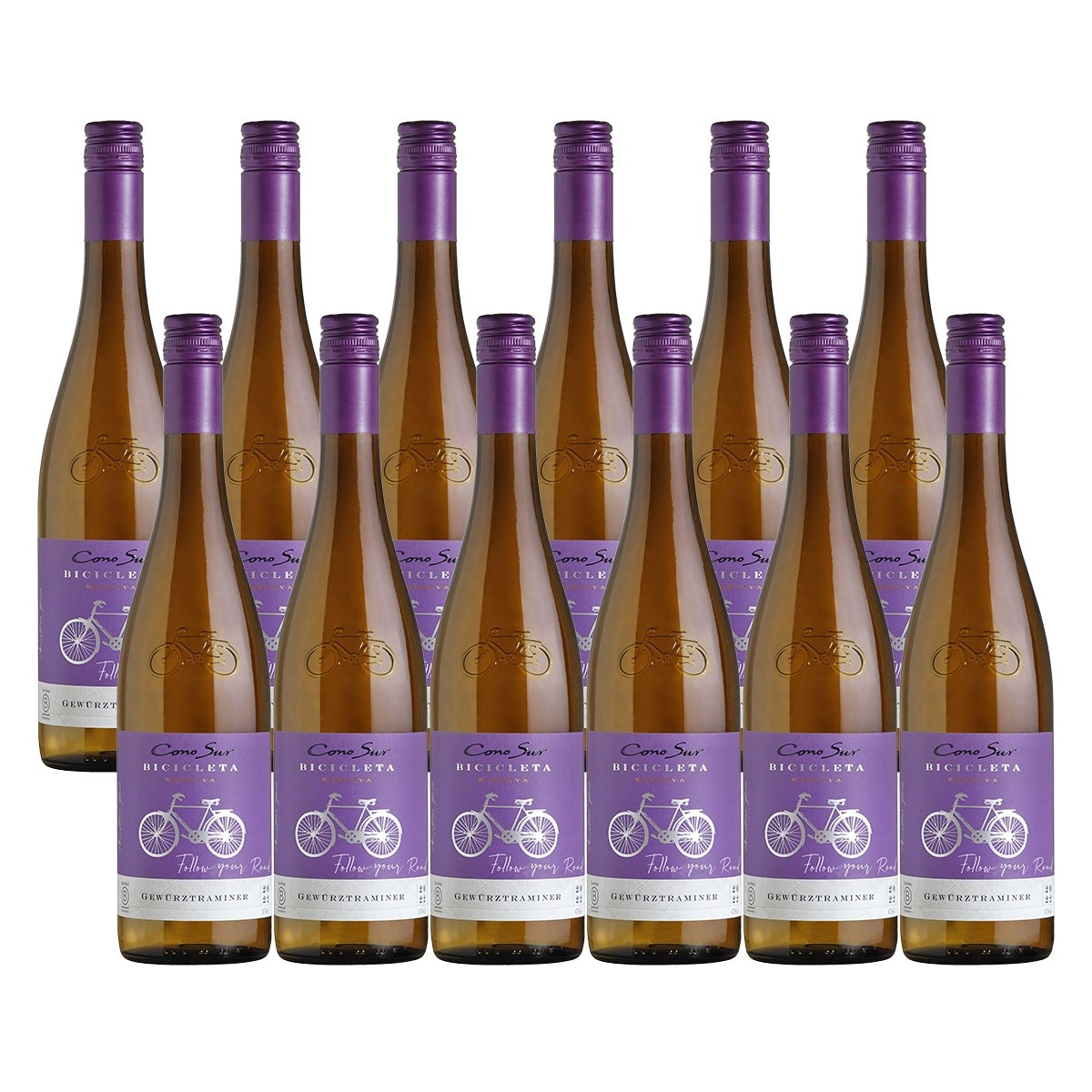 コノスル ゲヴェルツトラミネール ビシクレタ レゼルバ チリワイン 白 750ml×12本