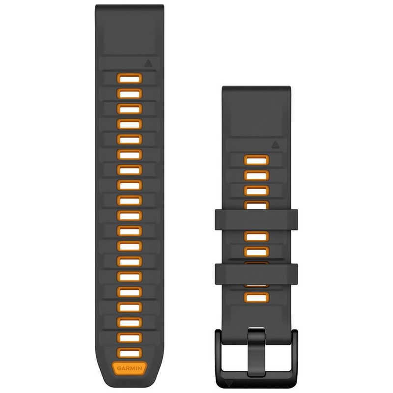 GARMIN　QuickFit F8 22mm Graphite/ Spark Orange 22mm Graphite/ Spark Orange　010-13392-05