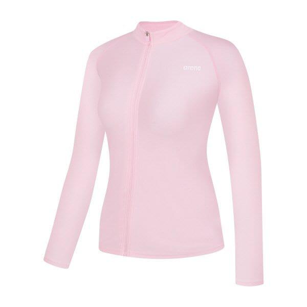 女性ニューウェーブ レギュラーフィット ジップアップ ラッシュガード (A4BL1QR44_PNK)