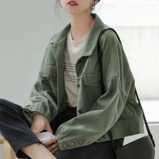 アウター ジャケット おすすめ 人気 流行り トレンド おしゃれ お洒落 激安 安い プチプラ アウター ジャケット ショート ジャケット ツーリングジャケット 襟付き ミリタリー lout