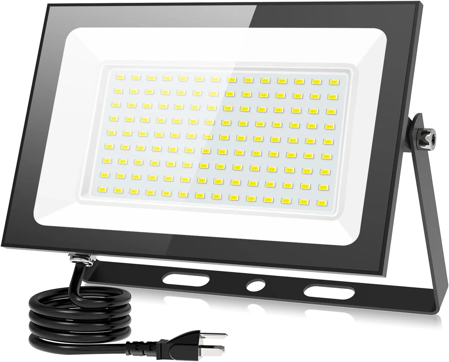 [最強の超爆光・超薄型]SUKITEN 投光器 led 屋外 100W 15000LM IP66防水 昼光色 6500K 高輝度 高放熱 省エネ 軽量 120広角 100V 屋外照明 野外 防水
