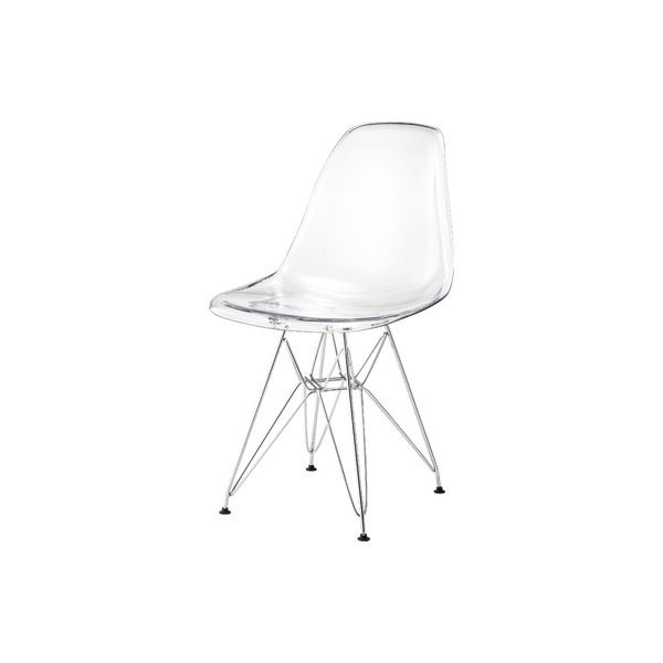 （まとめ） チェア クリア 組立品 [x2セット]