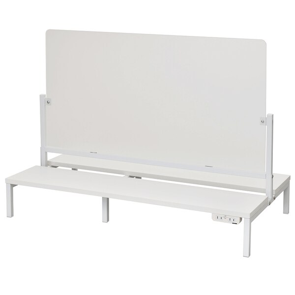 机上台 幅95cm パネル パーテーション コンセント 対面机上台 ラック モニター台 法人限定