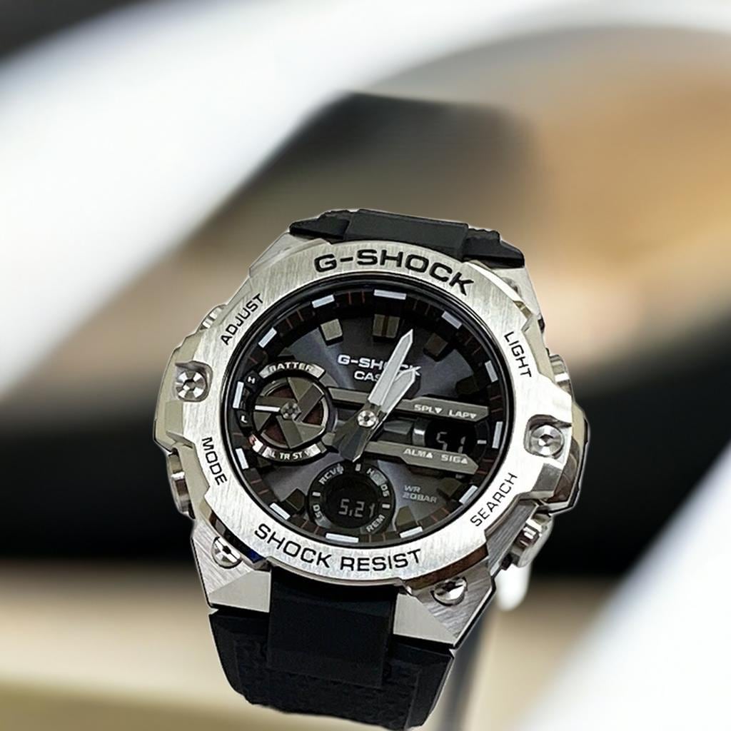 G-SHOCK カシオ メンズウオッチ GST-B400-1AJF ソーラー Gスチール ブルートュース スマートフォンリンク G-STEEL プレゼント 腕時計 ラッピング無料 手書きのメッセージ