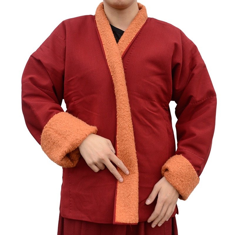 チベット 舞台　衣装 　ラマ　僧侶服　ラマ服　伝統服　長袖 冬 コート　男性　ファッション　ハンドメイド ラシャ 僧衣　法衣　チベット仏教 チベット密教