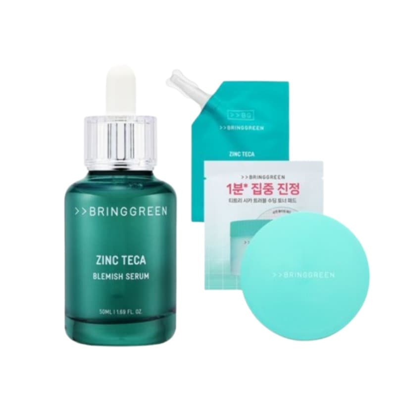 [1等セラム 大容量限定企画] ジンクテカトラブルセラム 50ml+25リフィル (+ティーツリーパッド20枚+パッド容器)[毛穴ケア 韓国コスメ ,しみ,くすみ,そばかす]