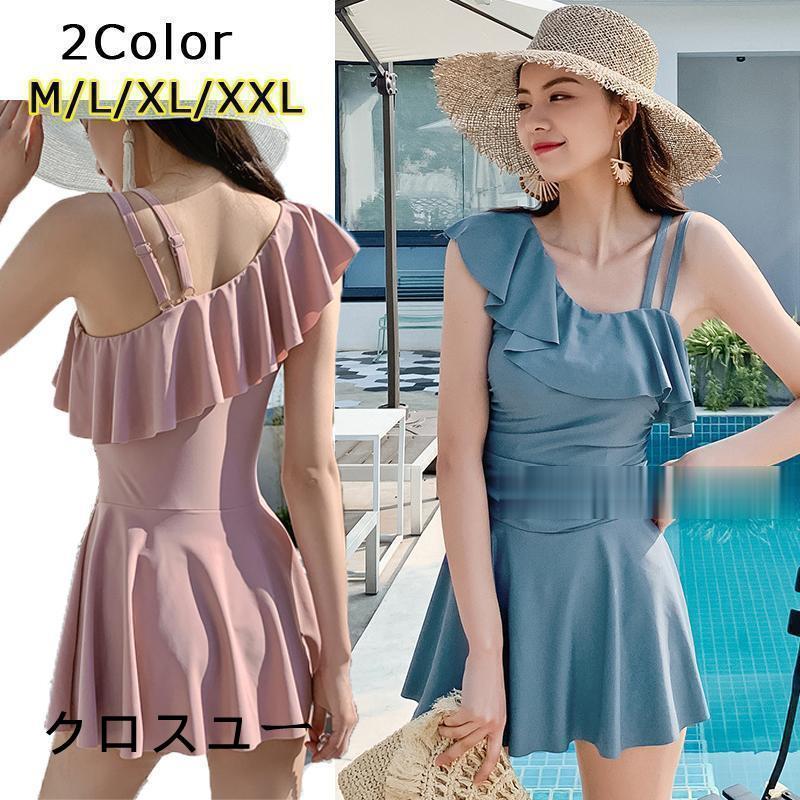 水着 レディース 体型カバー ワンピース型 ワンピース水着 女性用 花柄 着痩せ 温泉 海水浴 水泳 おしゃれ ビーチ 20代30代40代 浴水泳