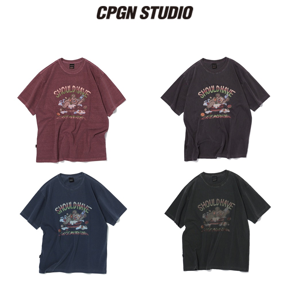 【CPGN STUDIO】 Cereal Teddy Pigment Short Sleeve T-shirt