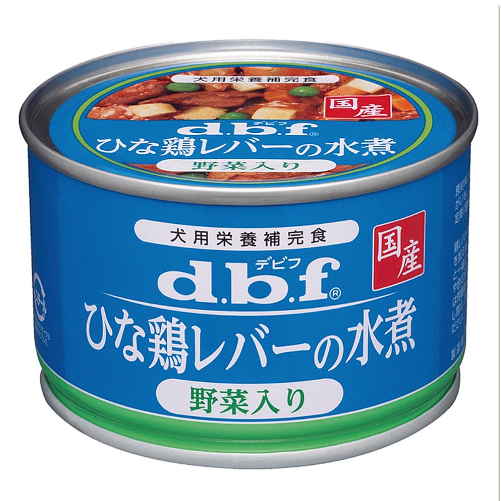 デビフ　ひな鶏レバーの水煮　野菜入り　１５０ｇX４８　缶詰　犬　ウェットフード　ドッグフード　ＣＲＣ45―08―25―10―00