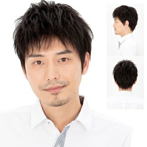 【メンズウィッグ】ストリームショート スタンダードブラック　[男性用 おしゃれ 変装 仮装 ウィッグ かつら ウィッグ メンズウィッグ] 【506499】