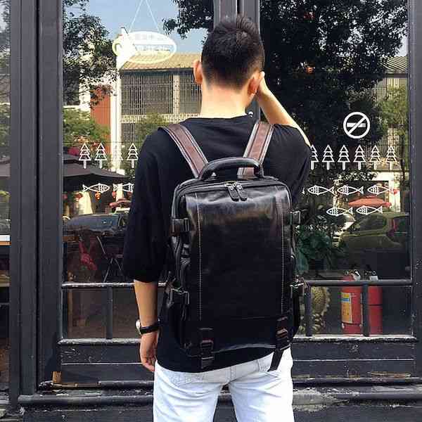 リュック メンズ ビジネスリュック 冬 大学生 小さめ 40代 アウトドア 秋 パソコン バッグ 撥水 10代 おしゃれ 大容量 40L ビジネスバッグ 2WAY 本革 軽量 リュックサック レザー