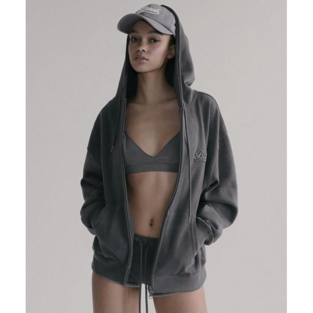 BADBLOOD Beyond Soft Hood Zip-Up Charcoal w-hde24-008パーカー