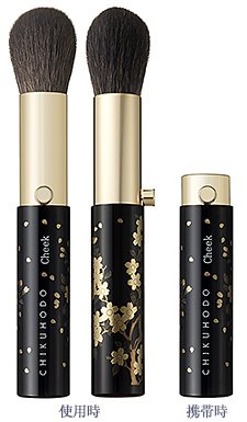 CHIKUHODO 熊野筆(化粧筆) 竹宝堂 蒔絵シリーズ チークブラシ MK-12 メイクブラシ