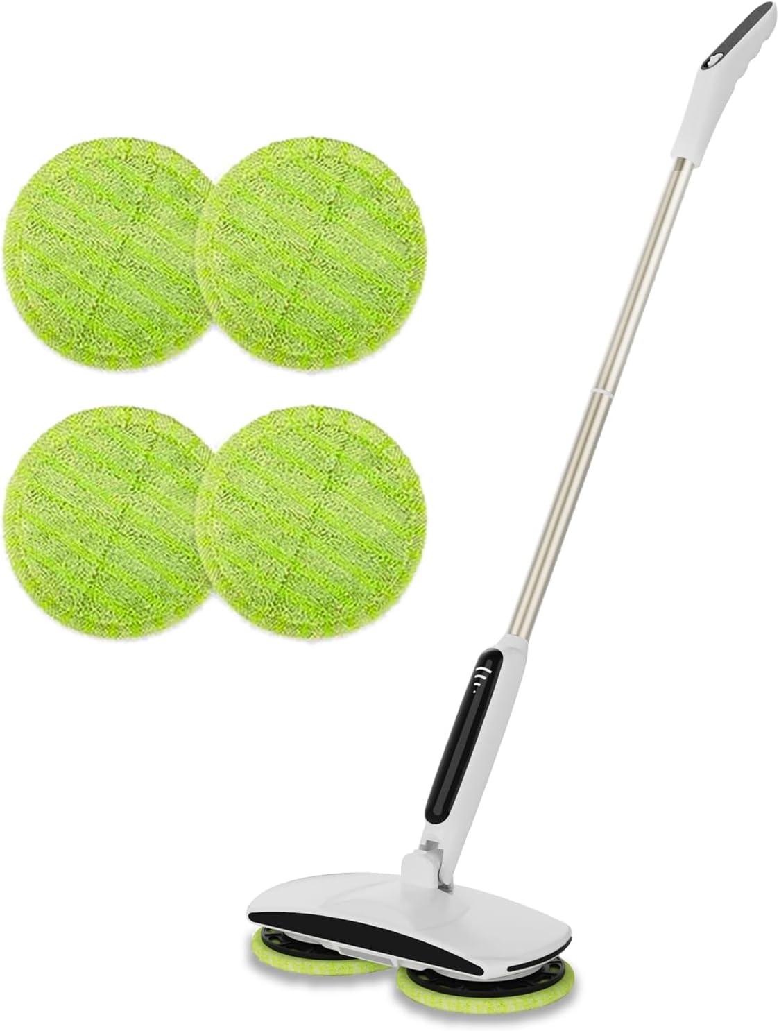 電動モップ 回転モップクリーナー コードレス 充電式 長さ調節可 床掃除 もっぷ 窓掃除 天井掃除 モップ 軽量 掃除道具 モップパッド4枚付き