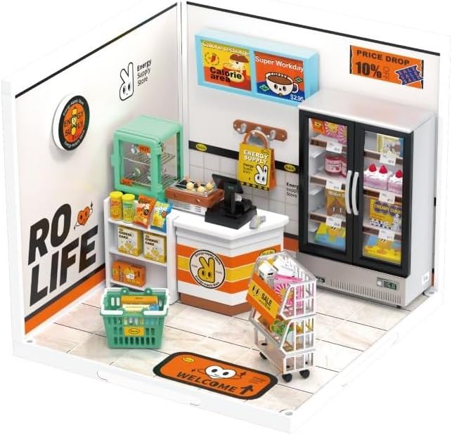 つくるんです【日本公式販売／日本語説明書付】Robotime DIY ミニチュアハウス クリエイターシリーズ (コンビニ)