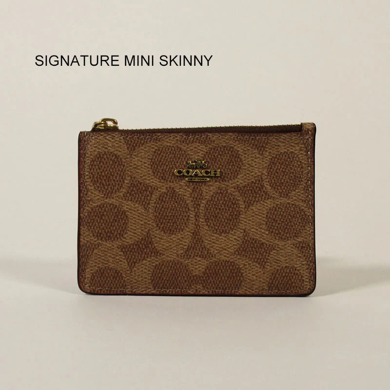 67162 B4NQ4 SIGNATURE MINI SKINNY カードケース パスケース レディース 本革 スエード ギフト プレゼント