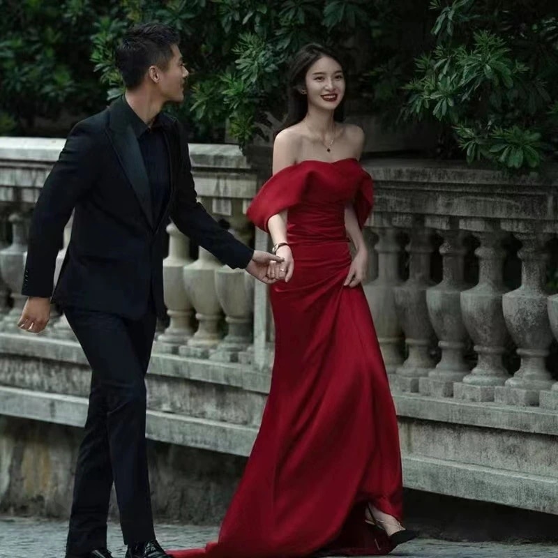 フレンチサテン半袖カラートレーンライン 結婚式 花嫁 ウェディング 二次会 パーティー パーティー ステージ 発表会 大きいサイズ披露宴コンサート