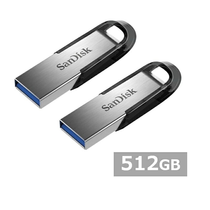 【2セット】 サンディスク USBメモリ SDCZ73-512G-G46 Ultra Flair USB 3.0 Flash Drive 512GB Sandisk USB3.0 USBメモリ