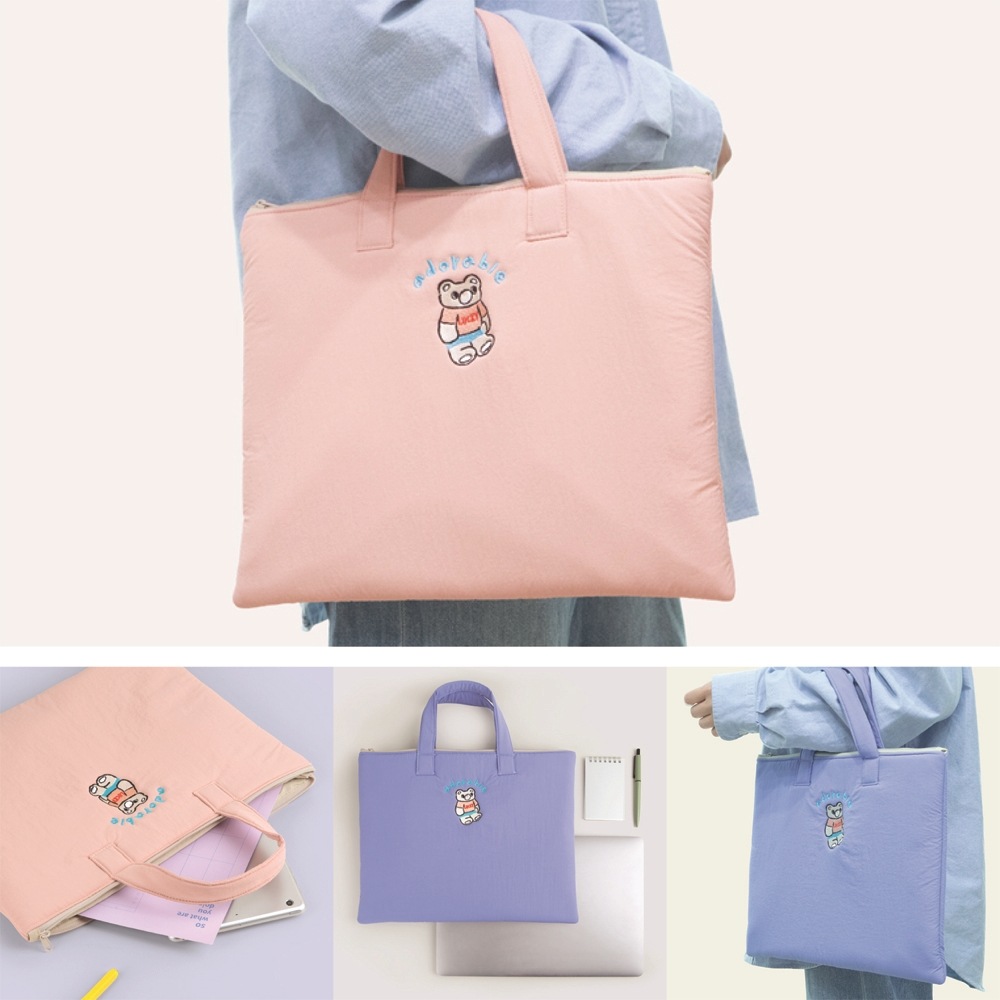 ノートパソコン ポーチ 取っ手 バッグ MacBook キャラクター スモール テディベア