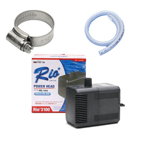 水中ポンプ　６０Ｈｚ　西日本用　６０４５オーバーフロー水槽用　カミハタ　Ｒｉｏ＋（リオプラス）　３１００セット　ＣＲＣ10―37―10―20―10