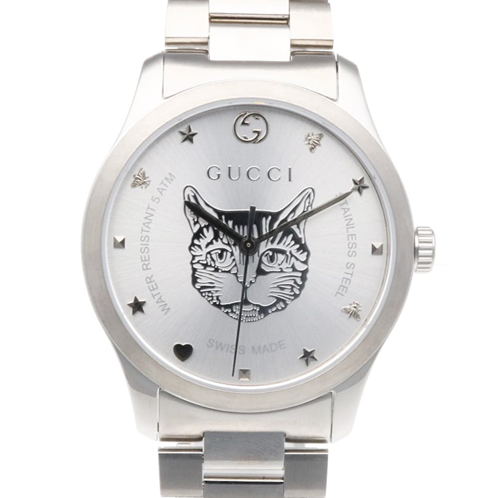 グッチ Gタイムレス 腕時計 ステンレススチール 126.4/YA1264095 クオーツ 1年保証 GUCCI 中古
